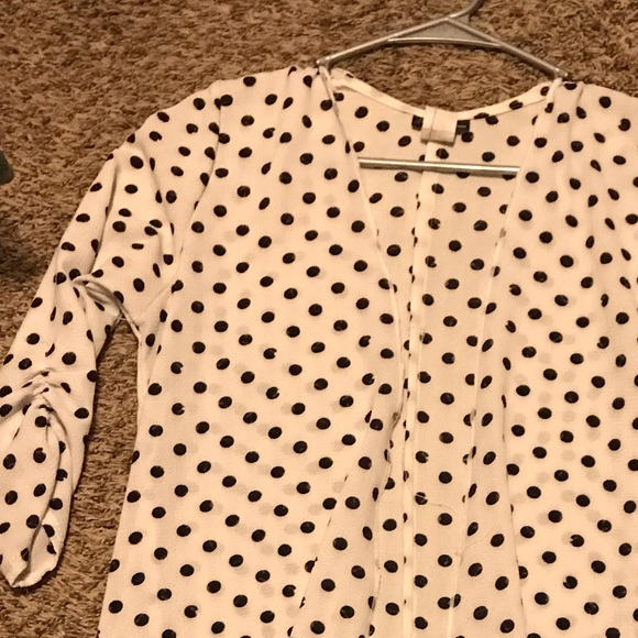 Tops - Hi low Polk dot open top